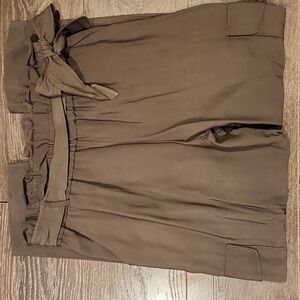 ❤️ LOFT HIGH RISE TIE WAIST OLIVE GREEN PAPERBAG CARGO ANKLE PANTS, SMALL